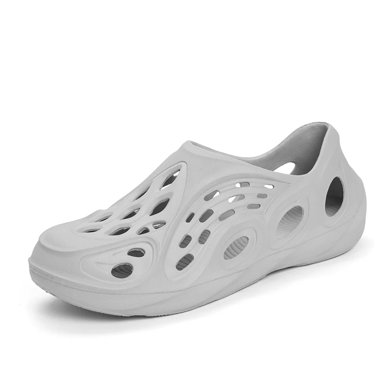 

High quality foam runner men outdoor shoes yeezys beach sandals, Grey/white/black