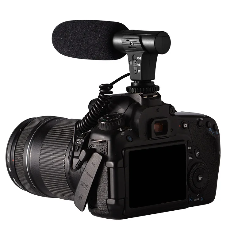 

dv video high quality professional rode camera microphone for vlog, Black