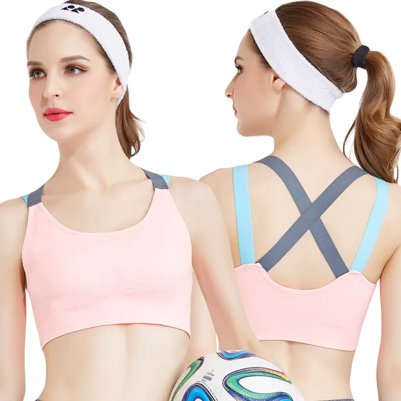 

Back Cross Strap Wireless Bra Running Fitness Training Vest Sports Bras