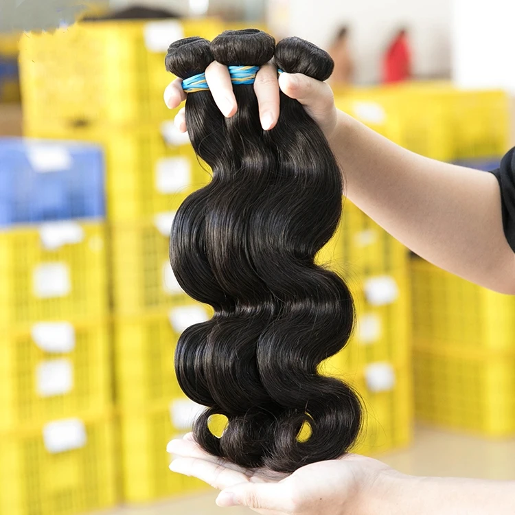 

Wholesalae 10a Grade Natural Body Wave Bundles human hair bundles with Closure for Black Woman Wigs Extensions