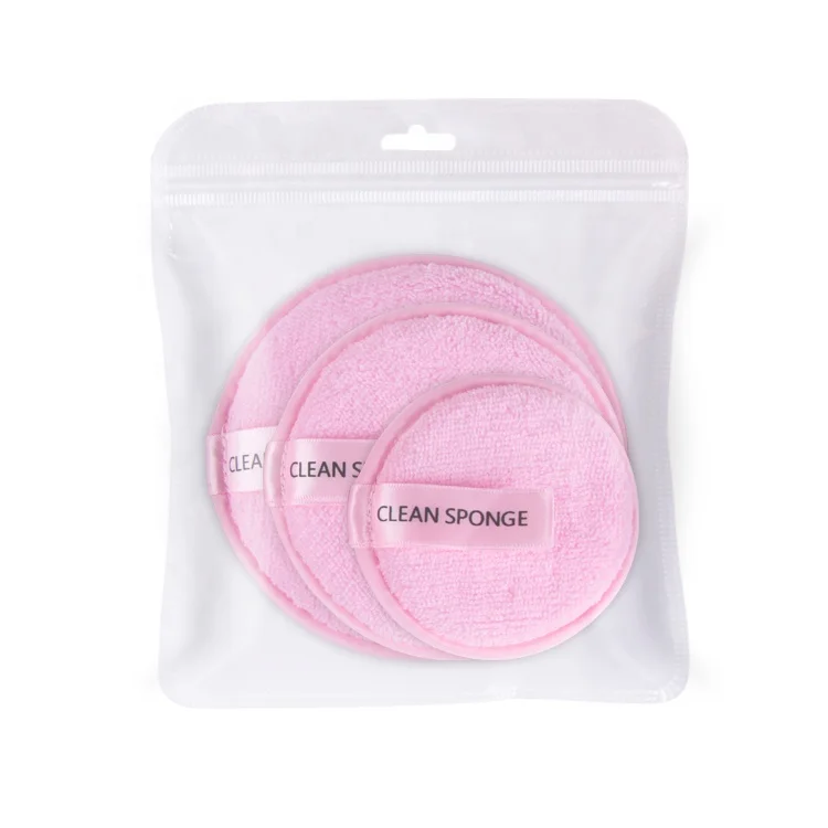 

3pcs Per Bag New Products Multi Function Deep Cleansing Beauty Super Fiber Make Up Cloth Microfiber Sponge Makeup Remover Pads