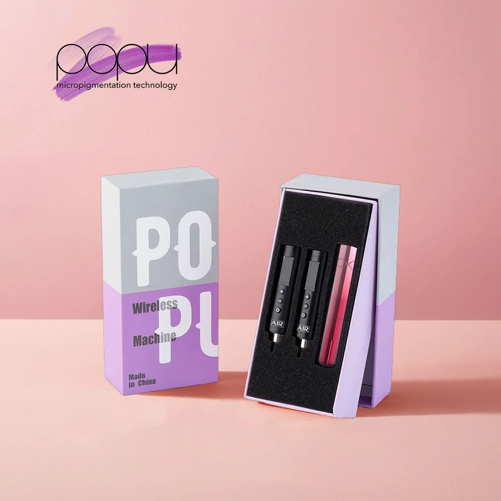 

POPU Lola Air Coreless Motor Pink 2 Battery Electric Permanent Makeup Scalp Micropigmentation Wireless Tattoo Machine