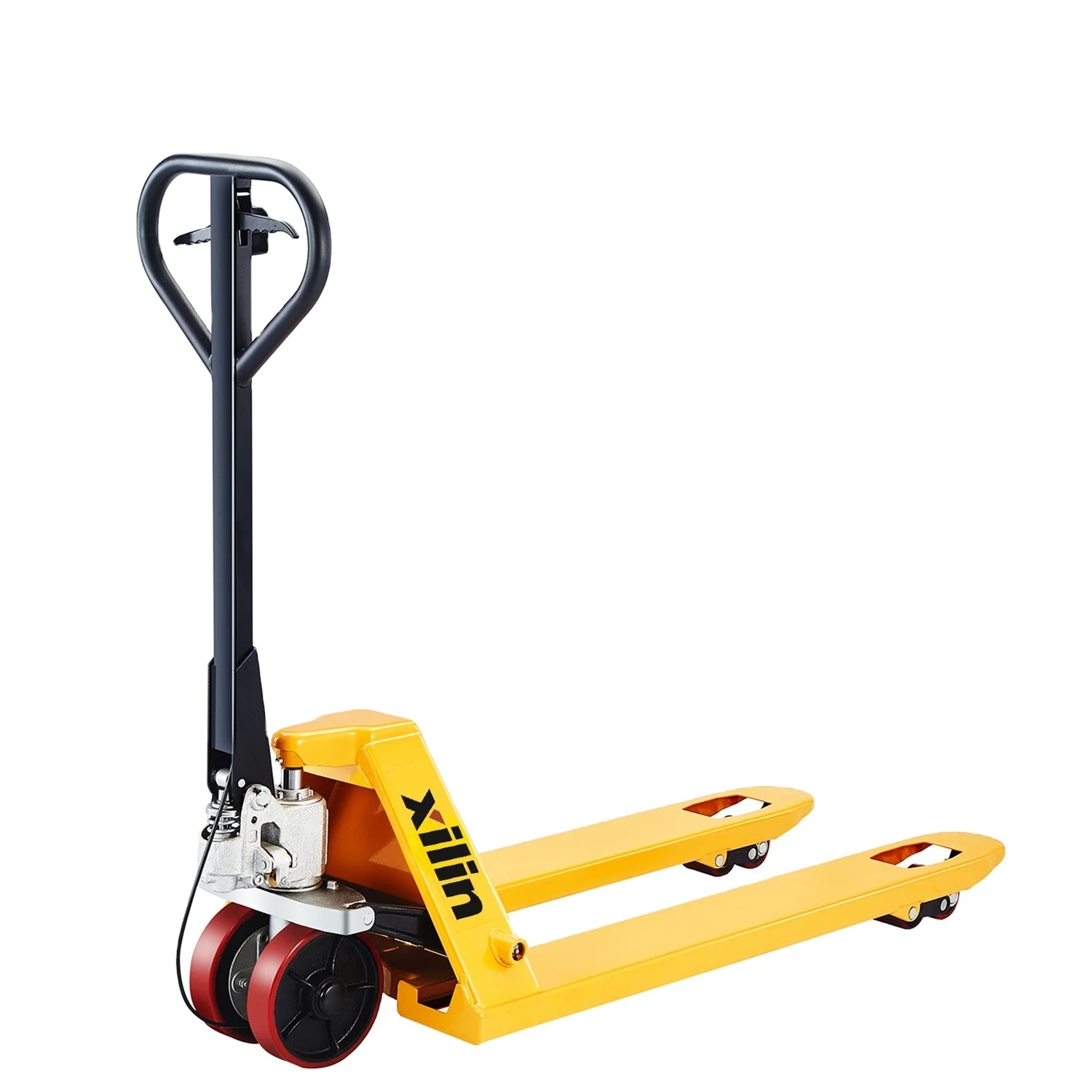 

Xilin US Free Shipping hand pallet truck with brake system 5500lbs Capacity, Yellow