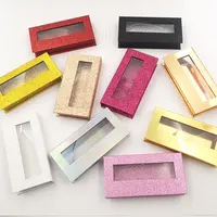 

Logo Printed Paper Custom Eyelash Packaging Box Custom Glitter Lashes Box with Low MOQ Empty Eyelash Box