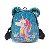 Custom Light backpack fashion children girls school bag glitter Sequin Reversible Mermaid LED Backpack