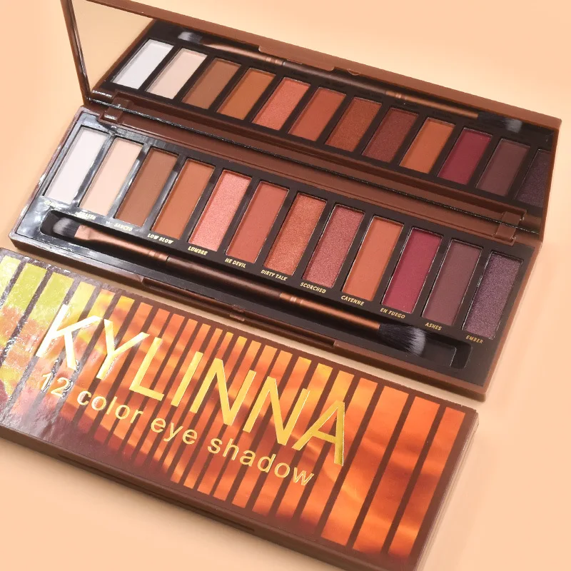 

Support OEM/ODM Nude make-up 12 color eye shadow Palette naked color pearl matte makeup