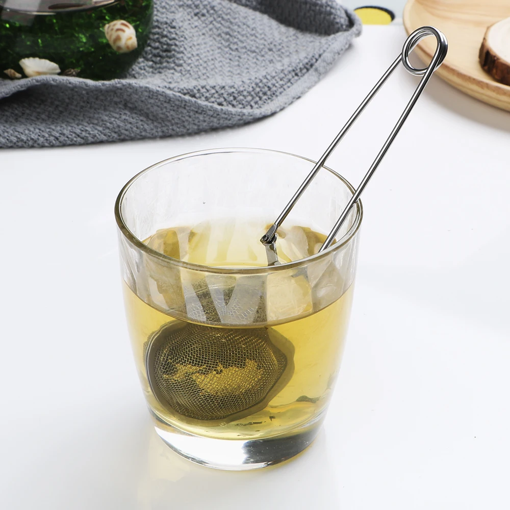 

Coffee Herb Spice Filter Diffuser Handle Tea Ball Tea Infuser Stainless Steel Sphere Mesh Tea Strainer, As pictures
