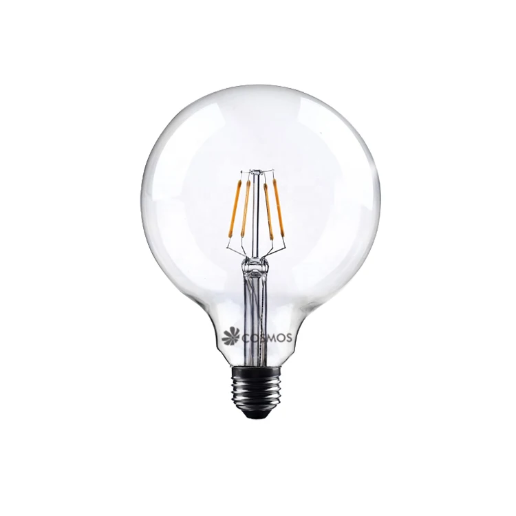 High Brightness warm white led globe light bulb G125 vintage filament bulb
