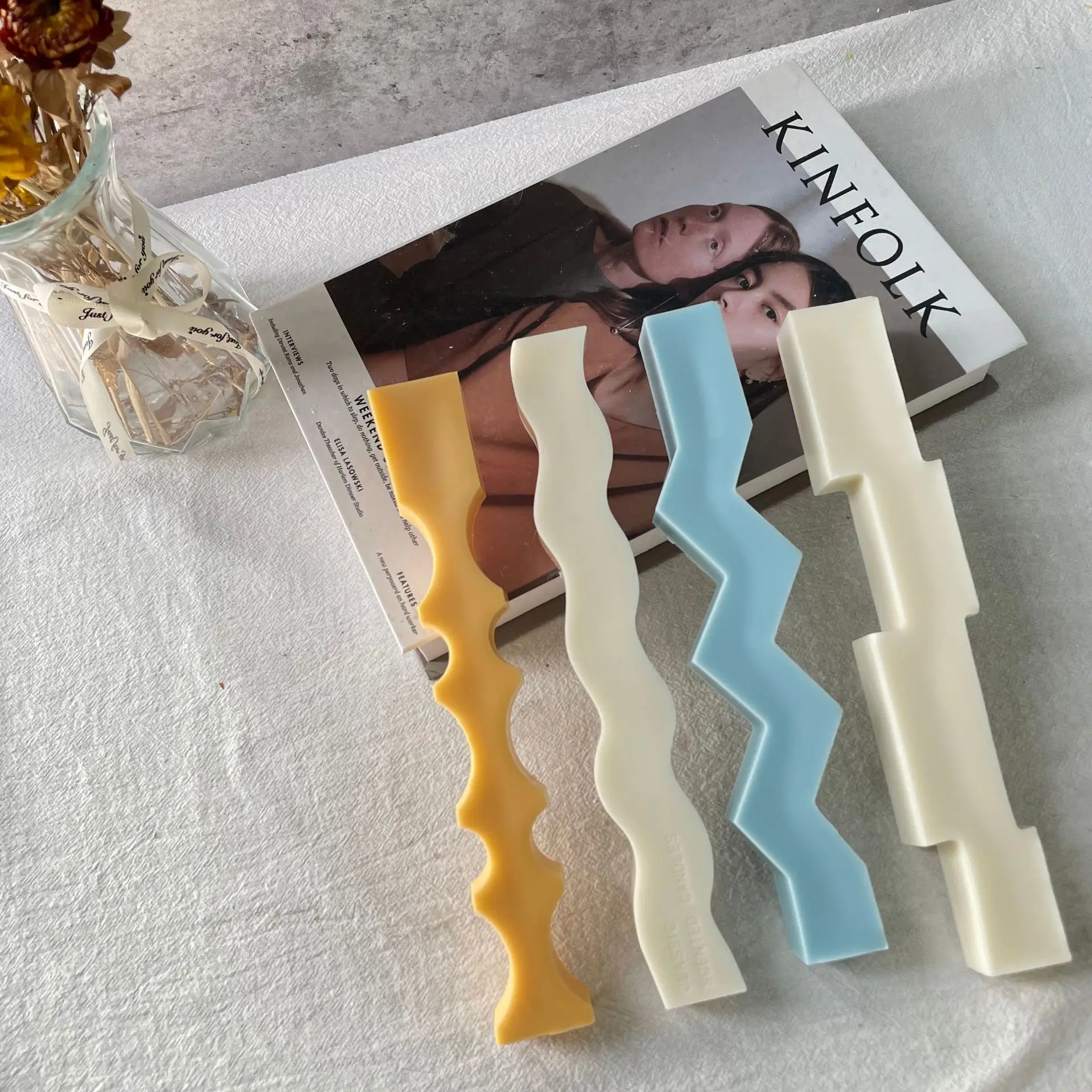 

Shaped Stick Candle Silicone Mold European-style Simple Aromatherapy Candle Soap Fondant Chocolate Baking Mold