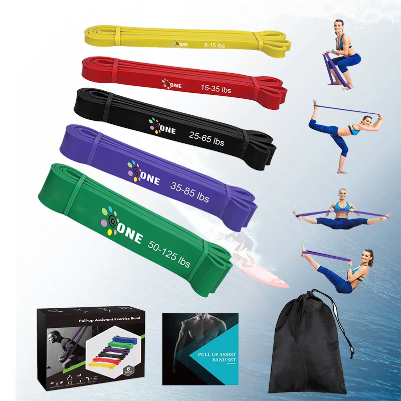 

A One Amazon Hot Sale Custom 4.4 cm Wide Workout Exercise Gym Yoga Fitness Sets Resistance Bands, Customized color