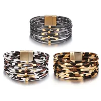 

Fashion magnetic leather bracelet for men jewelry set Wholesale N911163