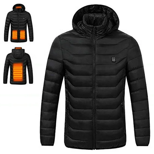 Lightweight ElectricHeated Jacket Heating Waistcoat Down heating  winter jacket for men Coat (Power Bank NOT Included)