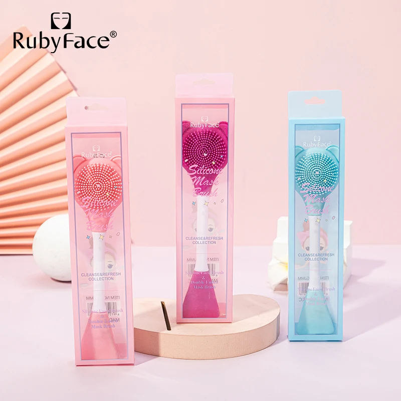 

Double Head Silicone Face Mask Brush Silicone Facial Mud Mask Applicator Brush Mask Beauty Tool For Applying Cream Lotion