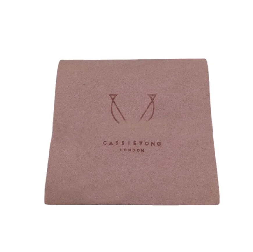 

PandaSew Pink Comfortable Feeling logo Custom Microfiber Envelop Jewelry Packaging Pouch, Customized