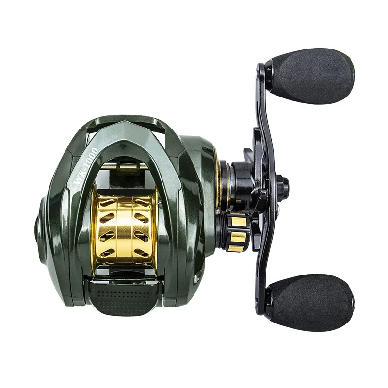 

2023 Fancy Color WK1000 Baitcaster Shallow Spool Reel For Micro Fish Max Drag 8kg Gear Ratio 7.2:1 Fishing Reel