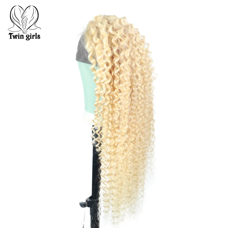 

High Quality Human Virgin Hair Lace Front Wig Deep Wave HD Transparent Lace 613 Blonde 13x4 Frontal Wig