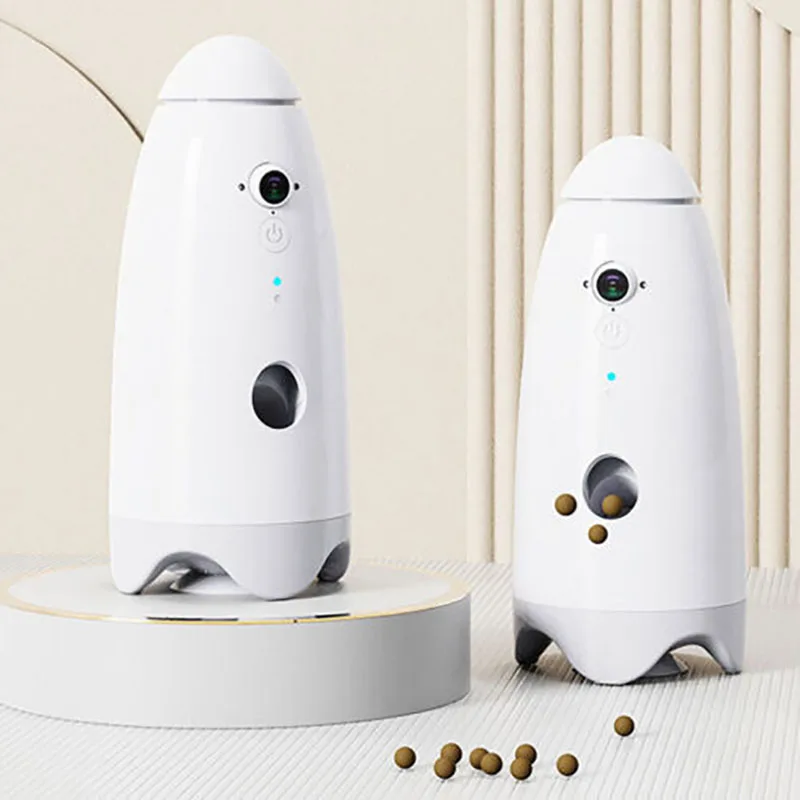 

2023 New Arrival Wifi APP Remote Control Smart Pet Dog Cat Feeder 360 Degree Rotation Automatic Dog Treat Dispenser with Camera