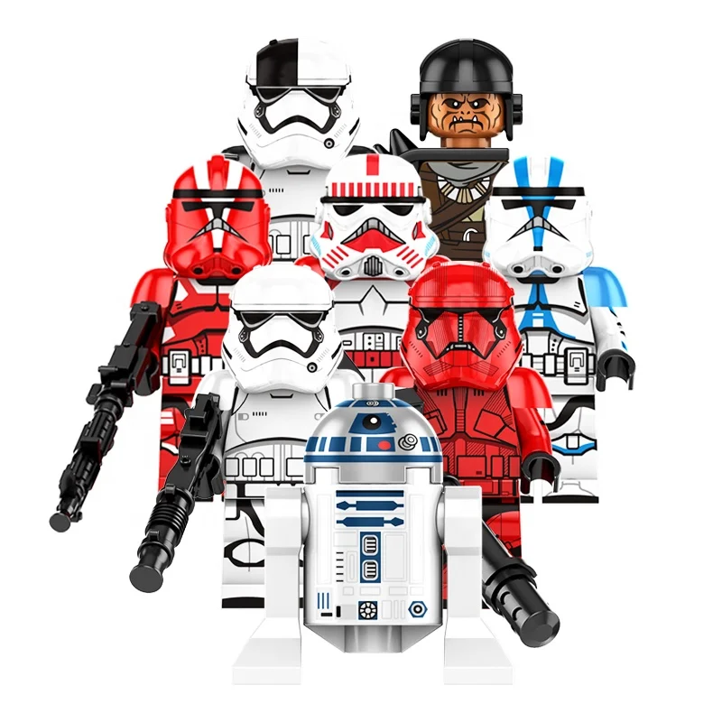 

KF6170 R2-D2 Storm Clone Trooper SW Series Mini Building Block Bricks Wars Collection Smart Figure Plastic Toy Juguete