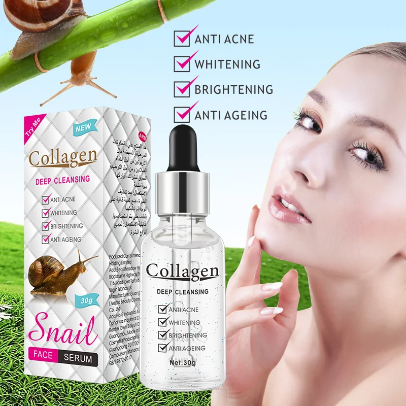 

OEM Korean Skin Care Snail Repair Serum Essence Face Firming Skin Tightening Anti Aging Serum Facial Moisturizer Beauty Product
