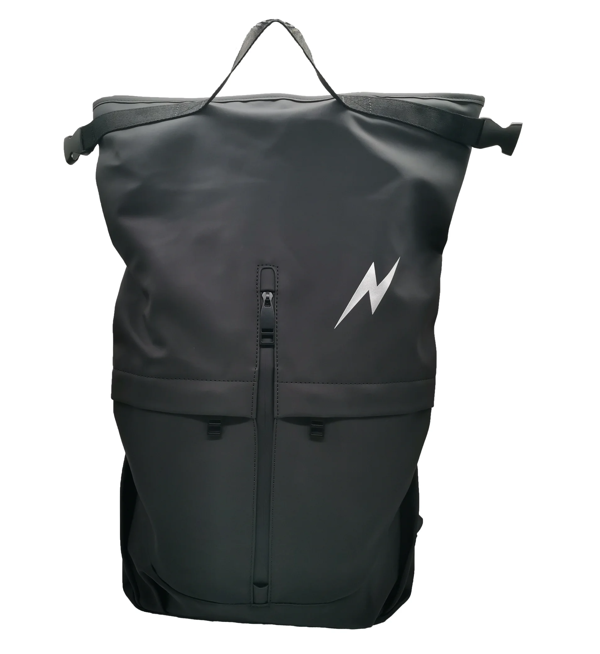 

New style Pu Leather rugzak black college laptop backpack