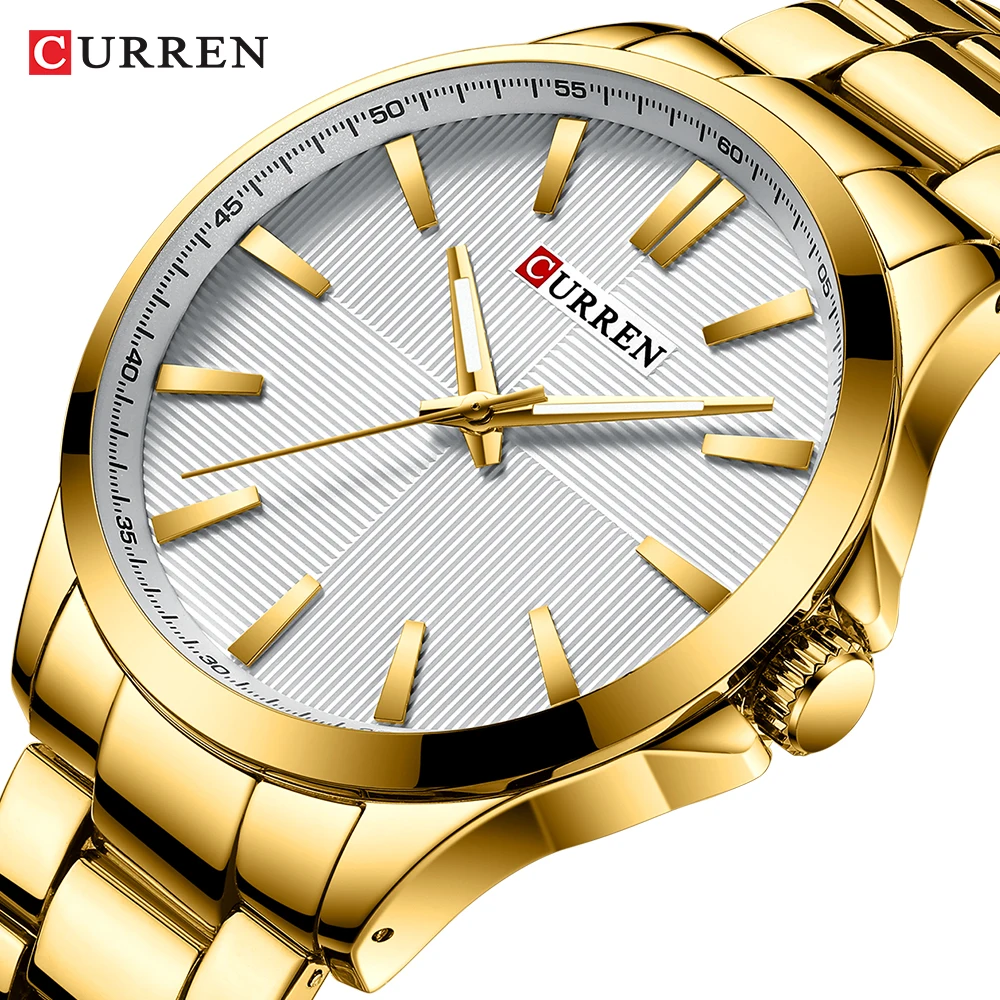 

CURREN 8322 2019 New Men Gold Watch Brand Analog Sport Watches Fashion Business Quartz Clock Male Waterproof Relogio Masculino