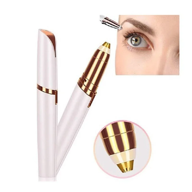 

Portable Electric Eyebrow Trimmer for Women Painless LED Light Hair Remover Safe Eyebrow Epilator