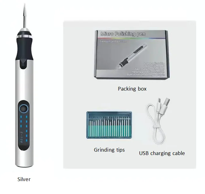 

Rechargeable Cordless Electric Micro Engraver Pen Engraving Tool Kit for Metal Glass Ceramic Plastic Wood Jewelry Mini DIY 10W