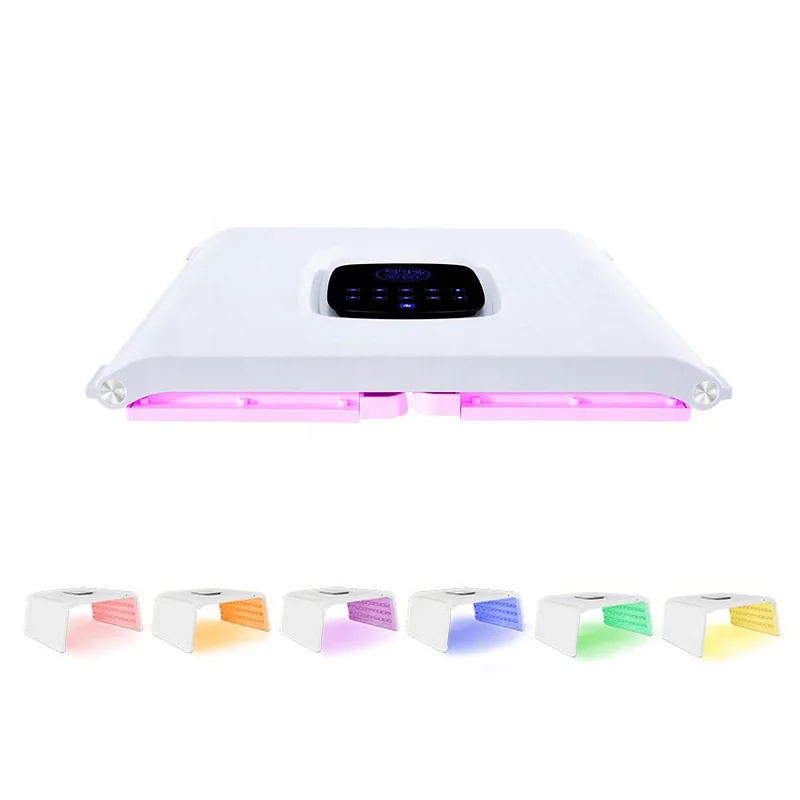 

New arrival 7 color led pdt beauty machine near infrared light therapy device heat Lamp body therapy blood circulation skin care, Whtie