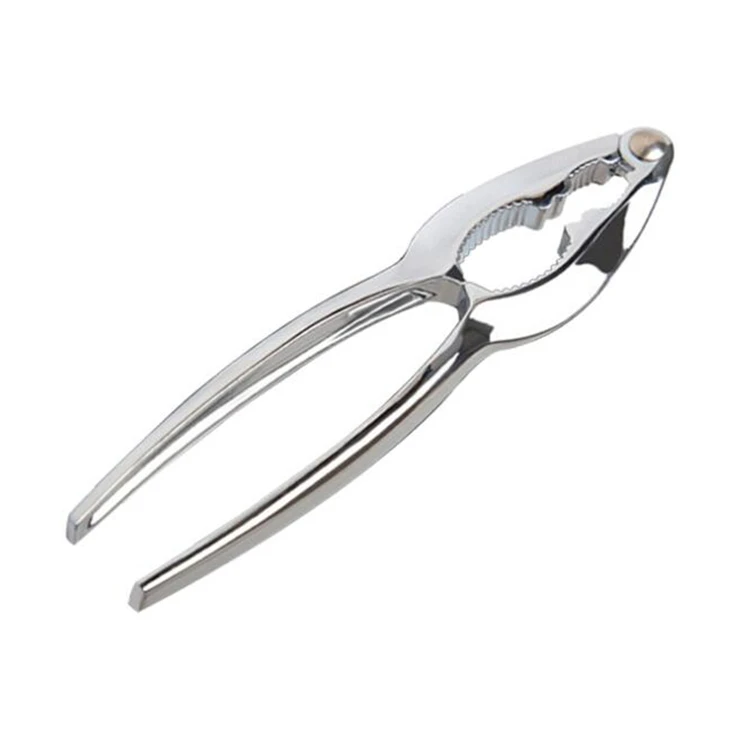 

Walnut Almond Pecan Cashew Macadamia Opener Palm Kernel Tool Seafood Crab Leg Hand Crank Nut Crackers Tools, Sliver