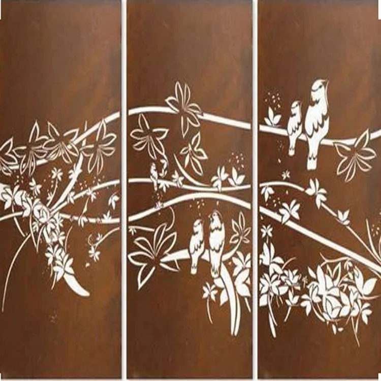 

Antique for Home & Garden Decoration Corten Steel Screens, Rusty brown