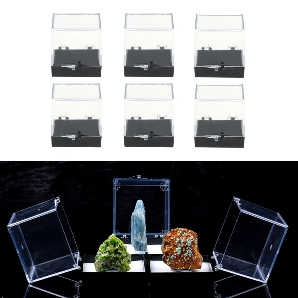 Gem Collection Transparent Display Show Case Small Acrylic Box 6.5x6.5x7cm 
