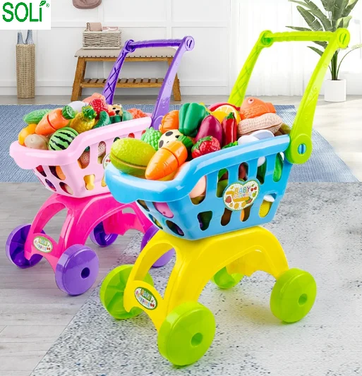 

Funny kitchen toy Kids shopping cart toy
