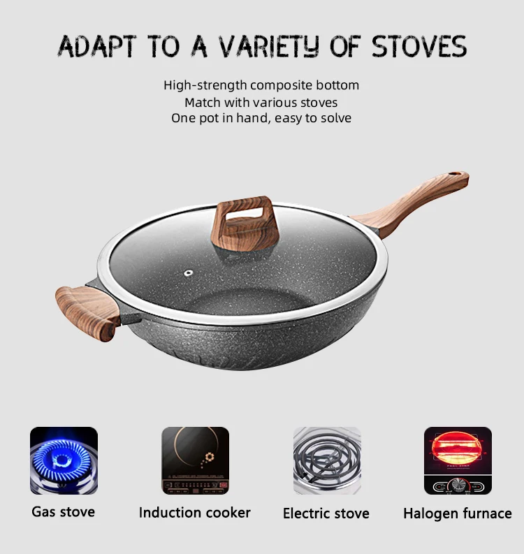 Maifan Stone Non Stick Pans Fry Cookware Kitchen Pan Frying Cooking Ware Non Stick Skillet Non Stick Frying Pan