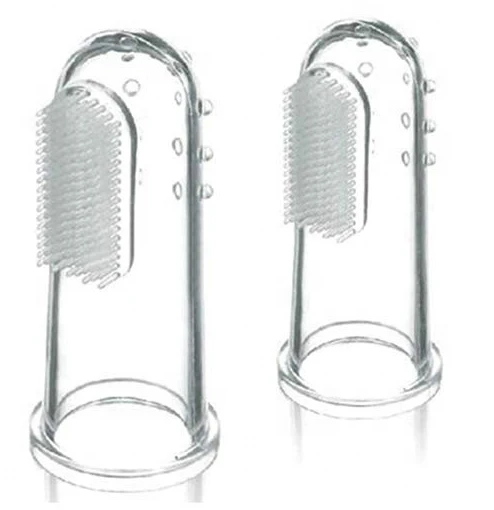 

High Quality Soft Training Baby Finger Toothbrush Silicone Colorful Finger Toothbrush For Baby, Colors mixed shipped randomly