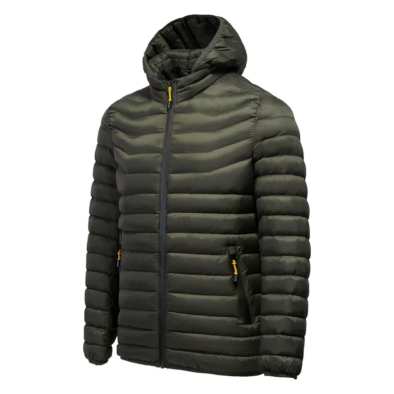 

Men Winter Puffer Coat Water Resistant Packable Plus Size Hooded Puffer Jacket Down Hooded Jacket mens Mid weight Puffer Jacket