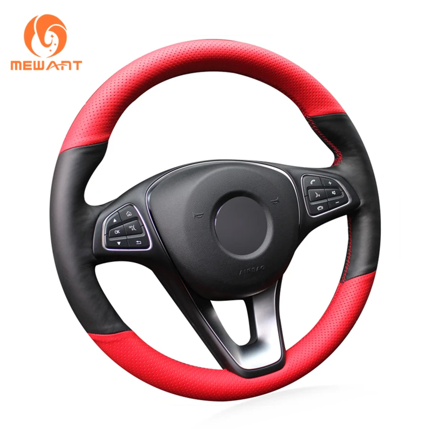 

Hand Sewing Steering Wheel Cover For Mercedes-Benz B200 A180 A200 B180 C180 C200 C260 C300 E200 E300 CLS260 CLS300 GLC260 GLC300