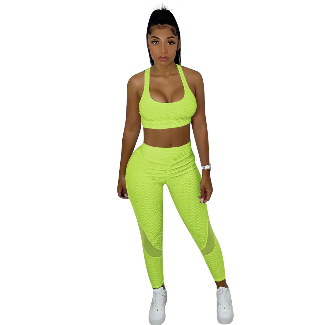 

Casual Sexy Outfits Yoga Crop Top Womens Suits Trousers & Pants Sports Tracksuits 2 Two Piece Pants Sets Summer Women Clothing, Picture