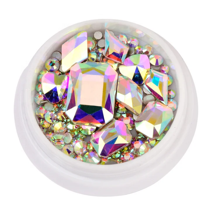 

Magic colors crystal flat bottom drill mixed size nail art rhinestones accessories