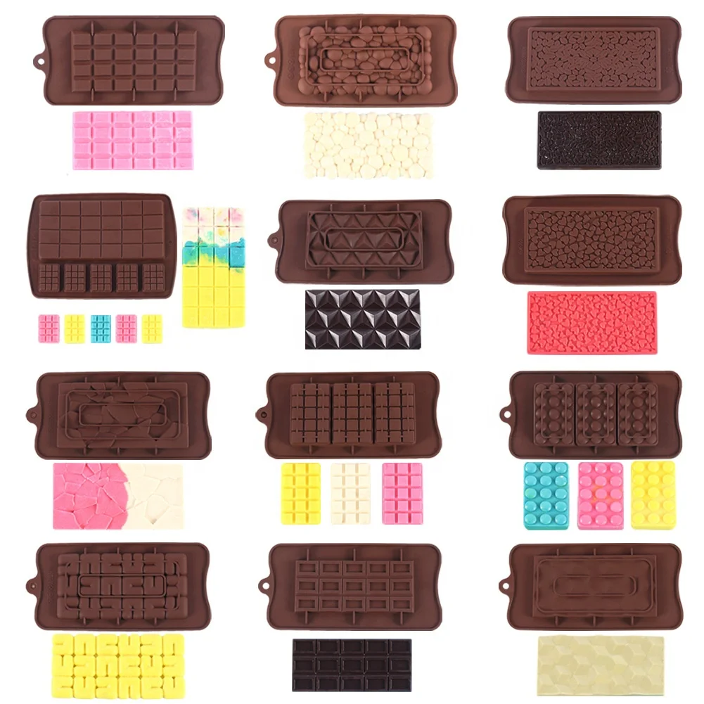 

New Designs Non-Stick 3D Jelly Candy Mold DIY Silicone Cake Moulds Chocolate Block Bar Mold
