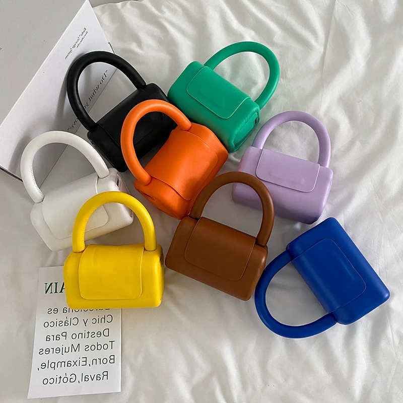 

BB301 New Arrivals Custom Logo Candy Color Purse Women Fashion Pu Leather Handbag, As picture,or custom