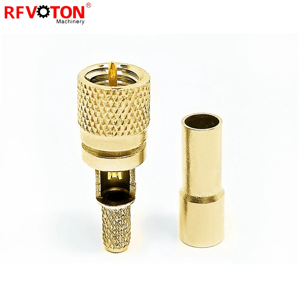 

Gold plated 10-32 M5 male plug microdot connector crimp for RG316 RG174 Coaxila cable