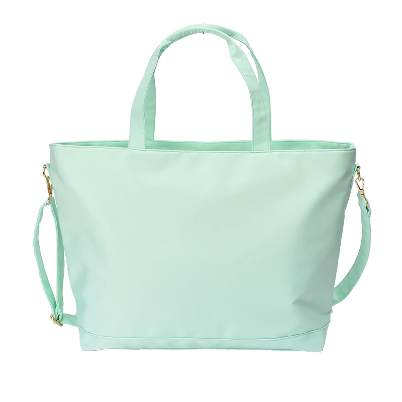

Eco-friendly Women Top Handle Satchel Handbags PU Leather Bags Zip Closure Shoulder Nylon Tote Bag with Zipper, Customized color