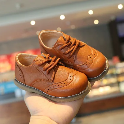 

Factory Supply Cozy Comfort Stylish Popular School Children Leather Shoes Boys Casual Shoes