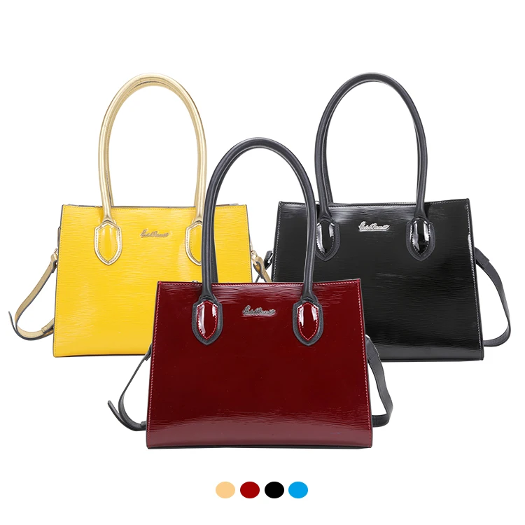 

Blu Flut custom design leather handbags china womens good genuine leather tote bag handbag luxury, Black,blue,yellow,red