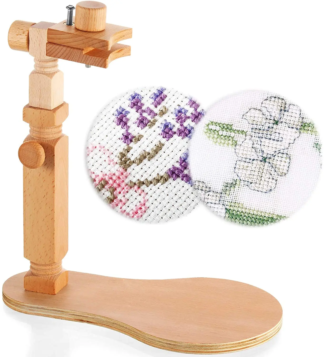 

Wooden Adjustable Cross-Stitch Frame Holder Stand chinese cross stitch Embroidery Frame Hoop Stand
