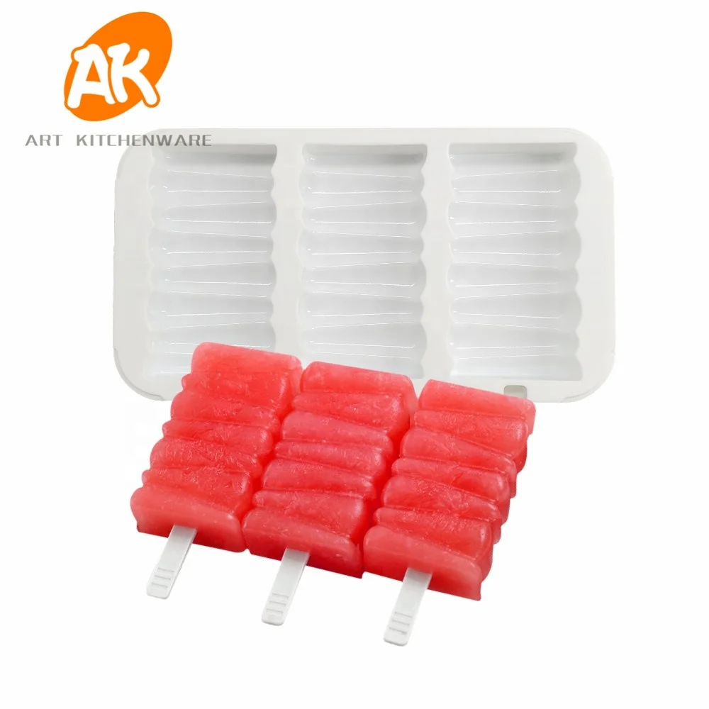 

AK Ice Cream Molds Silicone Ice Cream Moulds for Bakery DIY Mould Ice Cream Pastry Baking Tools Popsicle Mold MC-179, White or random