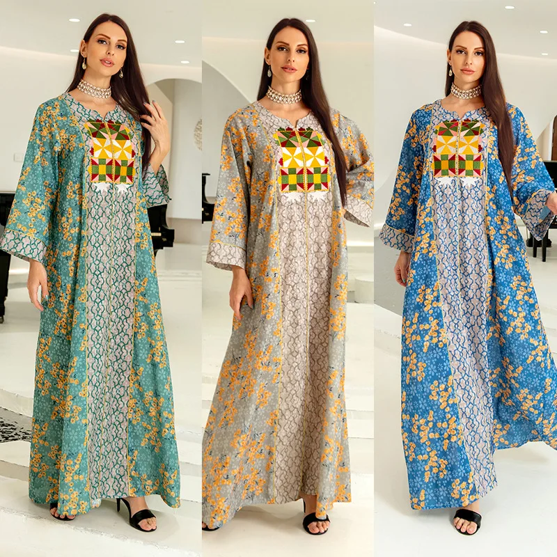 

Islamic clothing Eid Dubai muslim ramadan dress abaya femmes robe musulmane caftan jalabiya for women