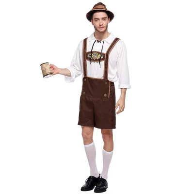 

Oktoberfest Costume Lederhosen Bavarian Octoberfest German Festival Beer Halloween for Men Beer Costumes Plus Size, Photo