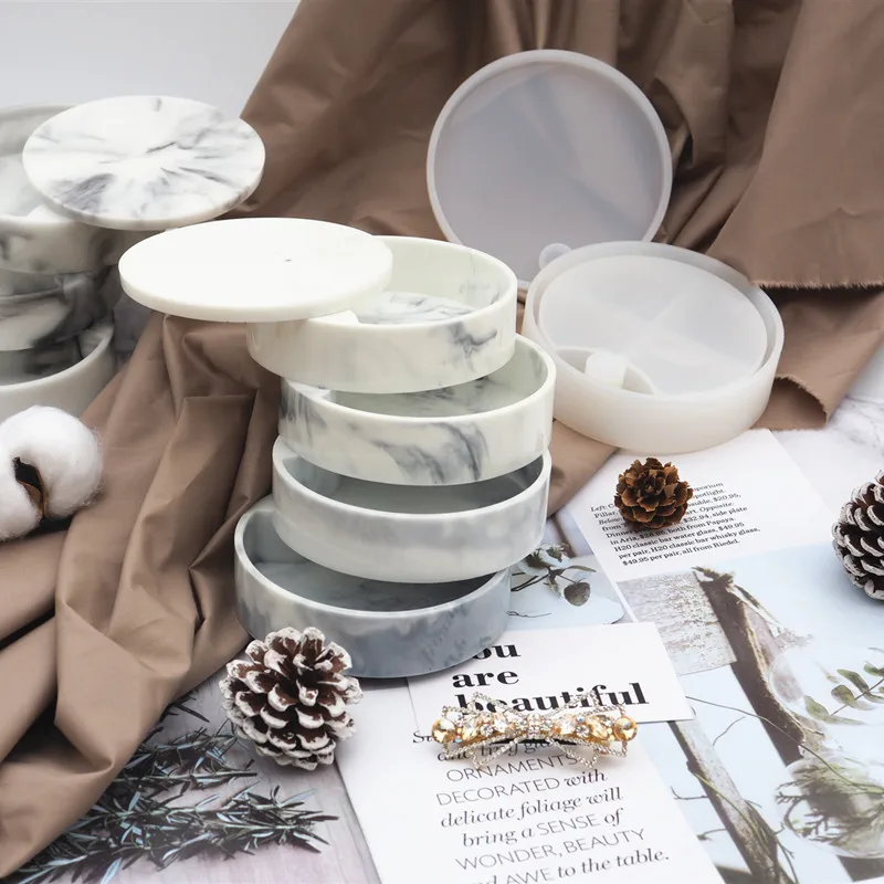 

Multi layer resin jewelry trinket storage box silicone mold for crafts DIY