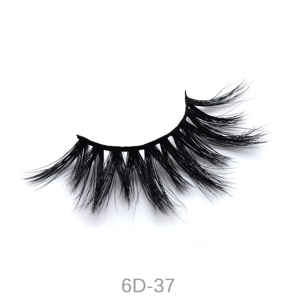 

promote sales 6d mink cruelty free eyelashes and paper box eyelash packaging at low price 8Deyelash, Black